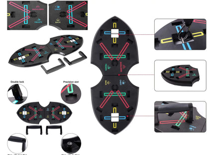 Ultimate 12-in-1 Push-Up Rack Board System with Resistance Bands for Total Body Fitness